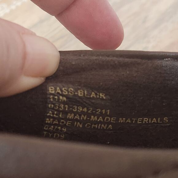 NWOT Bass Brown Faux Vegan Leather Blair Go to Comfort Slip on Shoes Women 8.5 - Picture 3 of 8